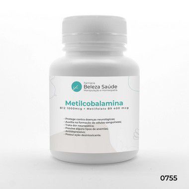 Metilcobalamina B12 1000mcg + Metilfolato B9 400 mcg