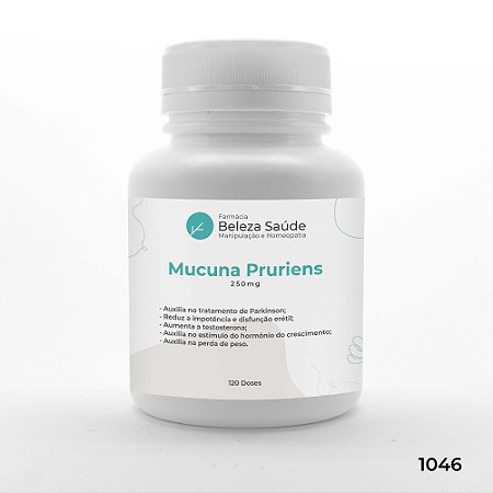 Mucuna Pruriens 250mg - Melhor desempenho nos treinos