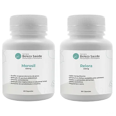 Relora 330mg 60 Cápsulas + Morosil 500mg 60 Cápsulas : 2 Produtos para Emagrecer com Saúde