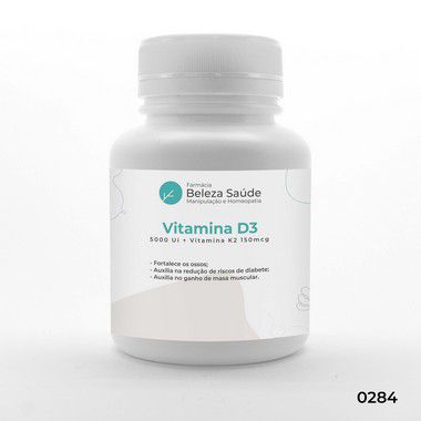 Vitamina D3 5000 Ui + Vitamina K2 150mcg