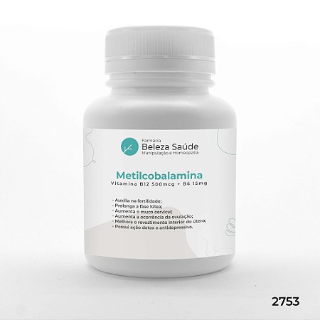 Metilcobalamina Vitamina B12 500mcg + B6 15mg