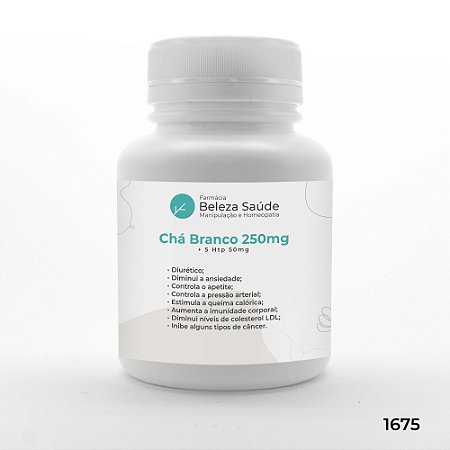 Chá Branco 250mg + 5 Htp 50mg - Diurético
