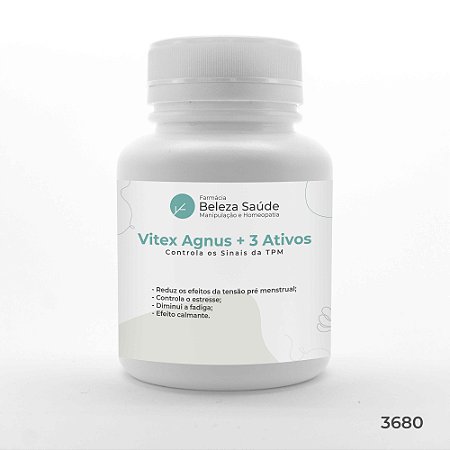 Vitex Agnus + 3 Ativos - Controla os Sinais da TPM