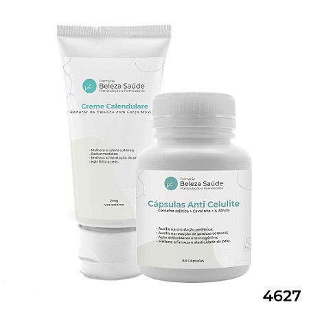 Max tratamento celulite para 45 Dias :  Creme + Cápsulas