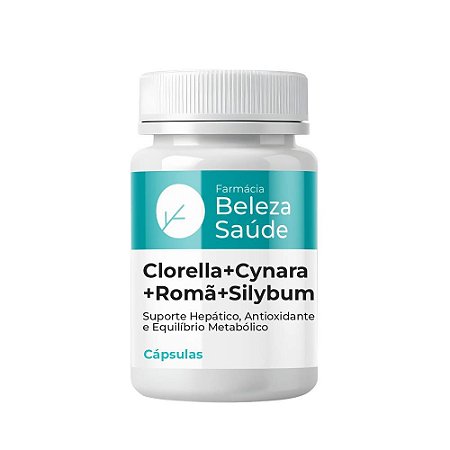 Clorella (chlorella) + Cynara + Romã + Silybum : Detox Hepático