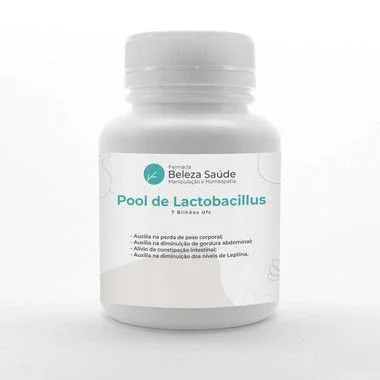Pool de Lactobacillus 7 Bilhões UFC - Probiótico para Saúde Digestiva Total