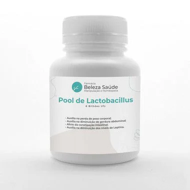 Probióticos para Emagrecer Perda Peso  : Pool de Lactobacillus 6 Bilhões Ufc