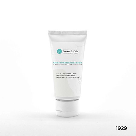 Creme Firmador para o Corpo : DMAE + Renew Zime ( Argireline ) + Ácido Hialurônico