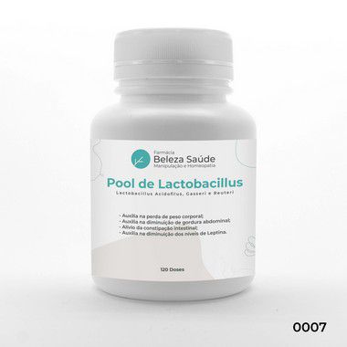 Pool de Lactobacillus - Probiótico para Emagrecer e Permanecer Magro Fórmula Dr. Lair Ribeiro - 120 Cápsulas