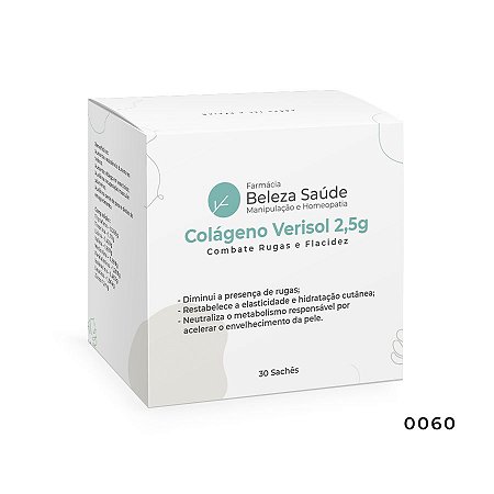 Colágeno Verisol 2,5g - Combate Rugas e Flacidez - 30 Doses