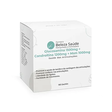 Glucosamina 1500 + Condroitina 1200 + Msm 1000 - 180 Sachês