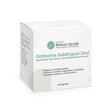 Ocitocina Sublingual 24ui : Hormônio do Amor e da Convivência Social - 90 doses