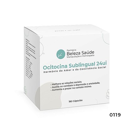 Ocitocina Sublingual 24ui : Hormônio do Amor e da Convivência Social - 180 doses