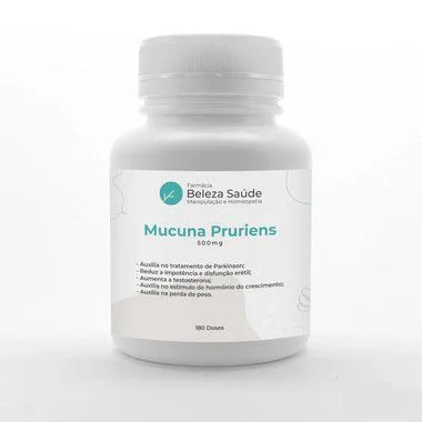 Mucuna Pruriens 500mg - Estimulante - 180 doses