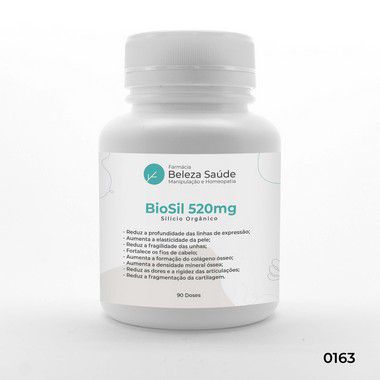 BioSil 520mg Silício Orgânico - Pele e Unhas - 90 doses