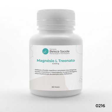 Magnésio L Treonato 420mg - 360 doses