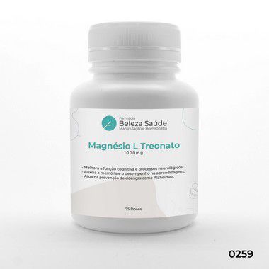 Magnésio L Treonato 1000mg - 75 doses