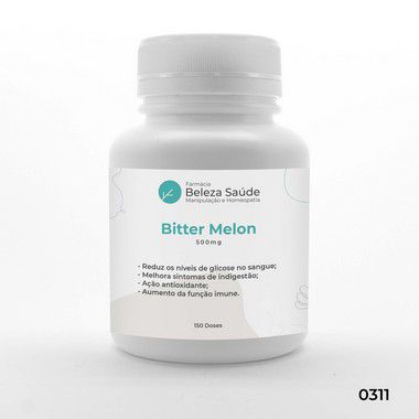 Bitter Melon ( Melão De São Caetano ) 500mg - Auxilia a reduzir os níveis de glicose no sangue - 150 doses