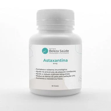 Astaxantina 6mg - Saúde Mental e Física - 90 doses