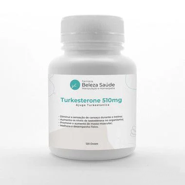 Turkesterone 510mg  Ajuga Turkestanica : Aumento da Massa Magra e Testosterona - 120 doses