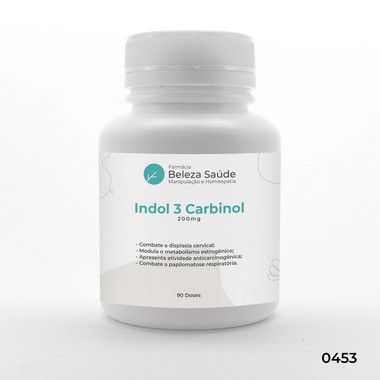 Indol 3 Carbinol 200mg Saúde Corporal - 90 doses