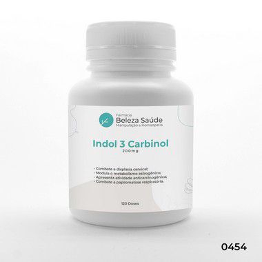 Indol 3 Carbinol 200mg Saúde Corporal - 120 doses