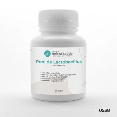 Probióticos Sistema Imunológico : Pool com 9 Lactobacillus - 120 doses