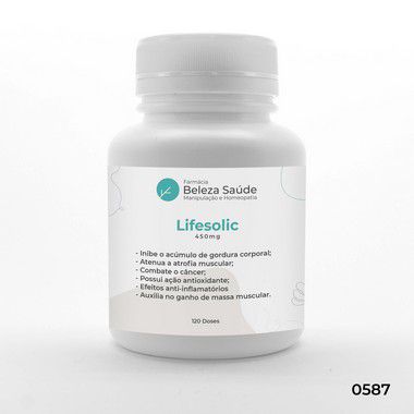 Lifesolic  450mg ( Ácido Ursólico ) Ganho de Massa Muscular - 120 doses