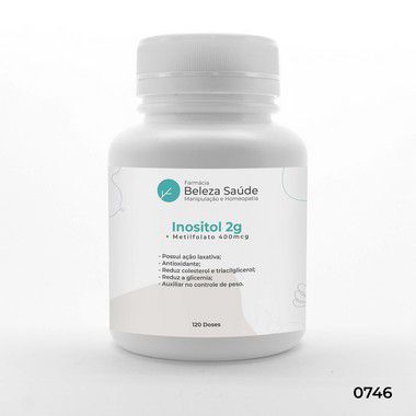 Fórmula Inositol 2g + Metilfolato 400mcg - 120 doses