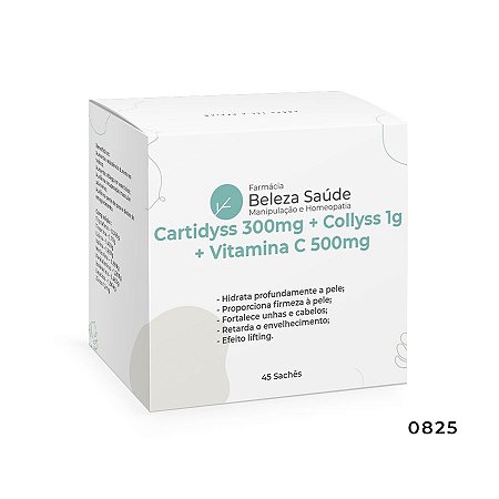 Cartidyss 300mg + Collyss 1g + Vitamina C 500mg - 45 sachês