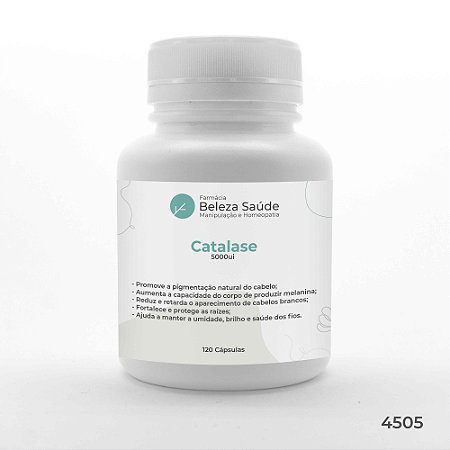 Catalase 5000ui : Anti Cabelos Brancos / Grisalhos 120 Caps