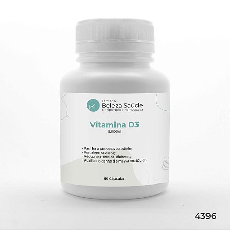 Vitamina D3 5.000ui : 60 Cápsulas