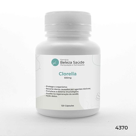 Clorella 500mg : ( Chlorella ) 120 Cápsulas