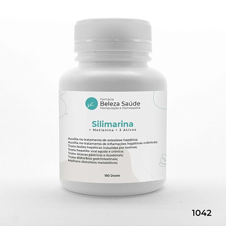 Silimarina + Metionina + 3 Ativos - Detoxificante do fígado - 180 doses