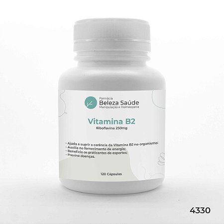 Vitamina B2 ( Riboflavina ) 250mg : 120 Cápsulas