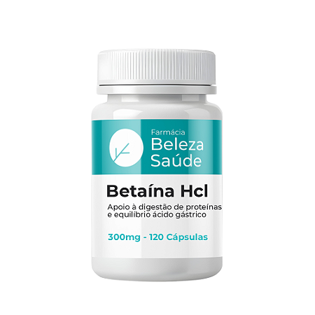 Betaina Cloridrato Hcl 300mg : 120 Cápsulas