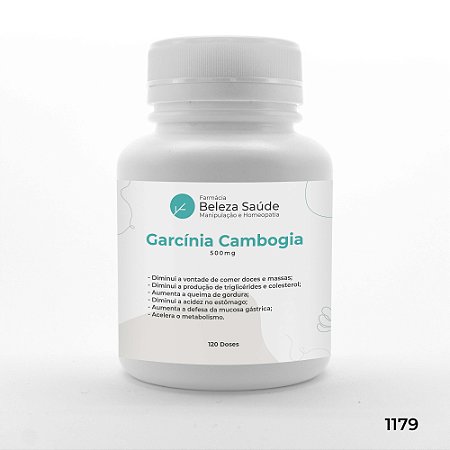 Garcínia Cambogia 500mg - 120 doses