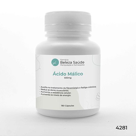 Ácido Málico 500mg : 180 Cápsulas