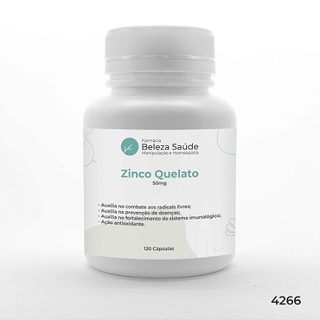 Zinco Quelato 50mg : 120 Cápsulas