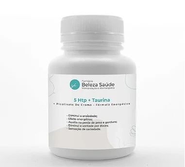 5 Htp + Taurina + Picolinato De Cromo - Fórmula Energética - 120 doses