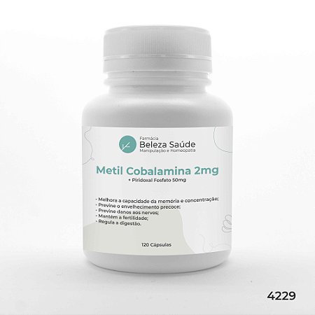 Metil Cobalamina 2mg + Piridoxal Fosfato 50mg : 120 Cápsulas