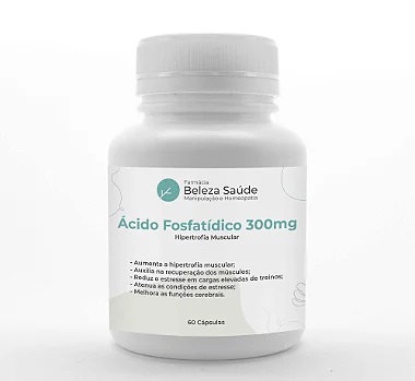 Ácido Fosfatídico 300mg Hipertrofia Muscular - 60 doses