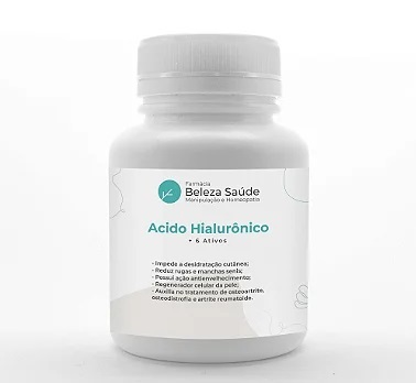 Acido Hialurônico + 6 Ativos - Pele e Articulações - 120 doses