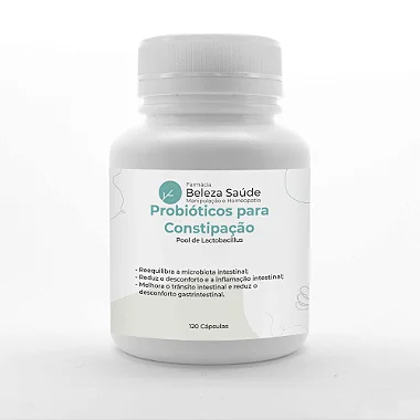 Probiótico Para Constipação : Pool De Lactobacillus 120 Caps