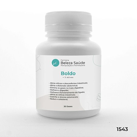 Boldo + 3 Ativos - Cólicas e Desconfortos Abdominais - 30 doses