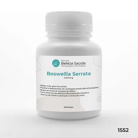 Boswellia Serrata 400mg : Para sua Saúde Corporal - 120 doses