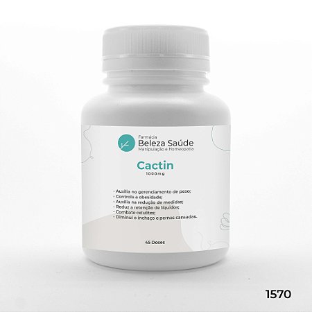 Cactin 1000mg Drenagem Linfática em Cápsulas - 45 doses