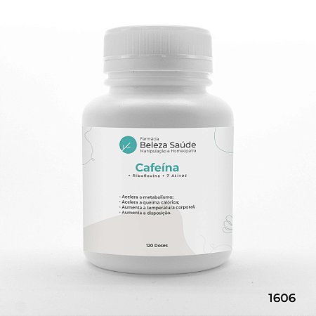 Cafeína + Riboflavina + 7 Ativos - Termogênico para Atletas - 120 doses