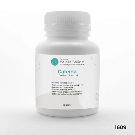 Cafeína + Taurina + 2 Ativos - Aumento de energia - 90 doses