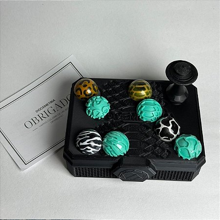 Kit Carimbo Docemetria Animal Print (para fôrma meia esfera de 3cm - CW2022)